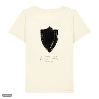 He Spoke First Frauenshirt, Beige, Rückseite