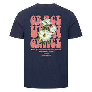 Grace upon Grace Flower Shirt Backprint