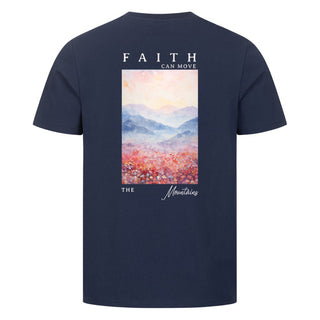 Faith can move the mountains watercolor shirt backprint