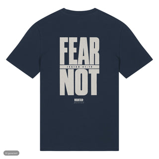 Fear Not Typo T-Shirt, Navy, Rückseite