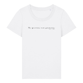 He gives Peace Frauen T-Shirt Variante, Mountain Movers christliches Design