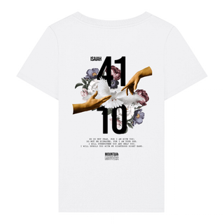 Jesaja 41:10 Frauen T-Shirt BackPrint, christliche Streetwear von Mountain Movers