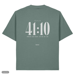 Jesaja 41:10 Heavy Oversized Shirt deutsch, Green Bay, Rückseite