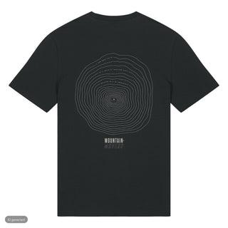 Mustard Seed Höhenlinien T-Shirt, Schwarz, Rückseite