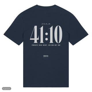 Jesaja 41:10 T-Shirt deutsch, Navy, Rückseite