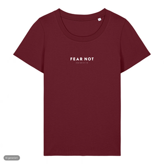 Fear Not Tour Frauenshirt, Burgunder, Vorderseite