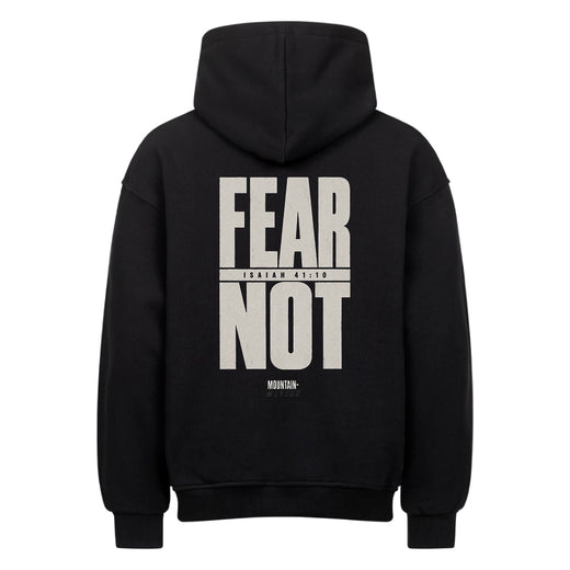 Fear Not Typo Oversize Hoodie Front & Back