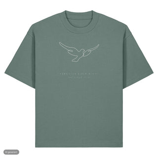 Fürchtet euch nicht Taube Heavy Oversized Shirt, Green Bay, Vorderseite