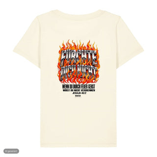 Fürchte dich nicht Flammen Frauenshirt, Beige, Rückseite