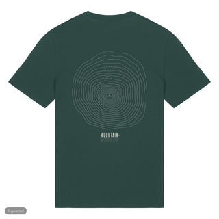 Mustard Seed Höhenlinien T-Shirt, Grün, Rückseite