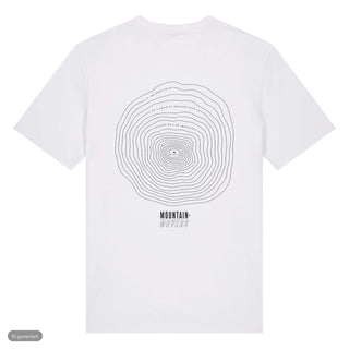 Mustard Seed Höhenlinien T-Shirt, Weiß, Rückseite
