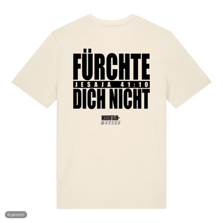 Fürchte dich nicht Typo T-Shirt, Beige, Rückseite
