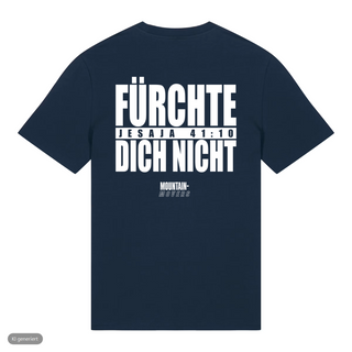 Fürchte dich nicht Typo T-Shirt, Navy, Rückseite