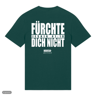 Fürchte dich nicht Typo T-Shirt, Grün, Rückseite