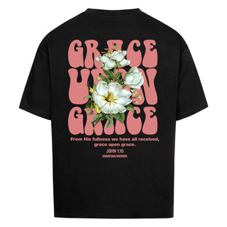 Grace upon Grace Flower Oversized Shirt BackPrint