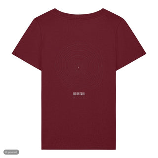 Senfkorn Frauenshirt, Burgunder, Rückseite