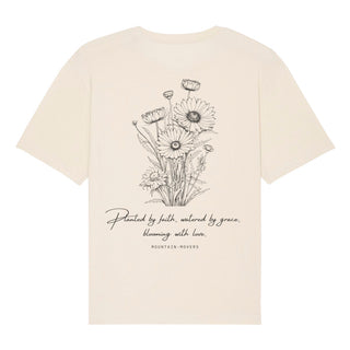 Planted by Faith Sketch Oversized T-Shirt BackPrint Spring Sale