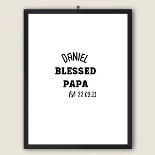 Blessed Papa poster customizable