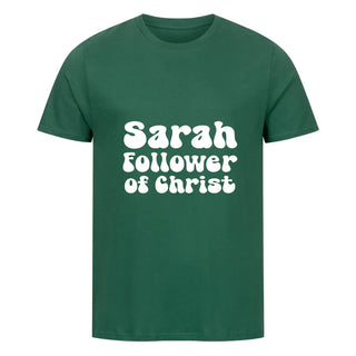 Volgeling van Christus T-shirt personaliseerbaar