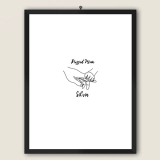 Blessed Mom Holding Hands Poster customizable