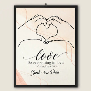 Do everything in Love Paar Poster Personalisiserbar