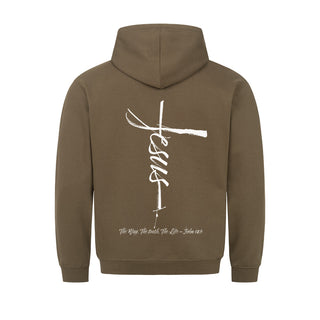 Jesus Cross-hoodie terug