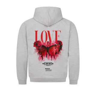 Love streetwear hoodie met rugprint