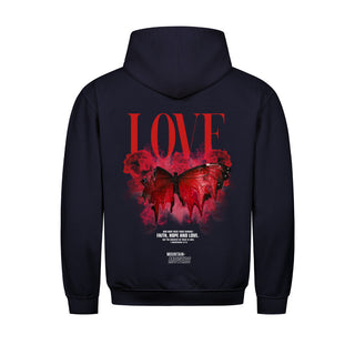 Love streetwear hoodie met rugprint