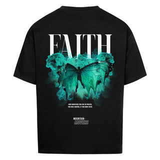 Faith streetwear premium oversize T-shirt met print op de achterkant