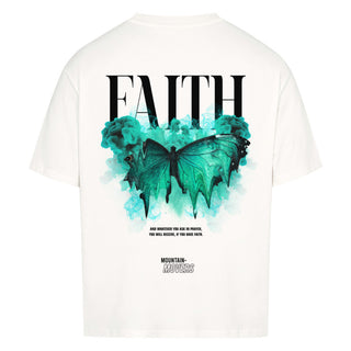 Faith streetwear premium oversize T-shirt met print op de achterkant