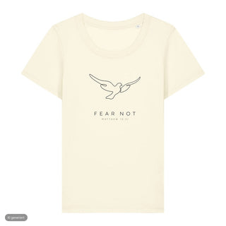 Fear Not Taube Frauenshirt, Beige, Vorderseite