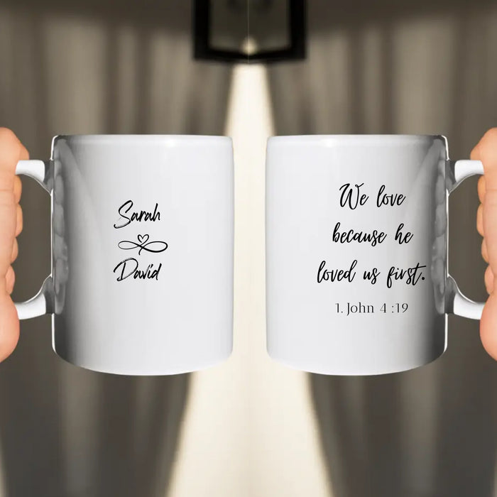 Paar Bibelvers Tasse personalisierbar