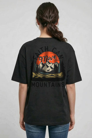 Mountains Retro Oversized Shirt BackPrint