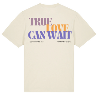 True Love can wait Premium Oversized Shirt BackPrint