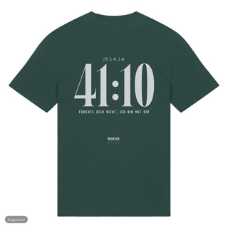 Jesaja 41:10 T-Shirt deutsch, Grün, Rückseite
