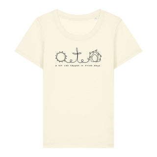 A lot can happen Frauen Shirt Detailansicht, Mountain Movers christliche Streetwear
