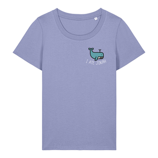 I ate Jonah Frauen T-Shirt Detailansicht, Mountain Movers christliche Streetwear