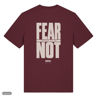 Fear Not Typo T-Shirt, Burgunder, Rückseite