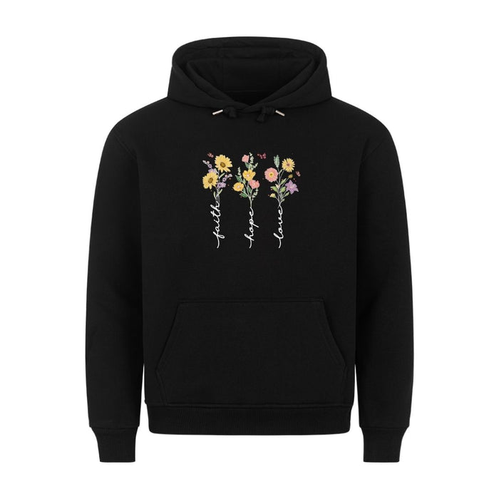 Faith Hope Love Flower Hoodie