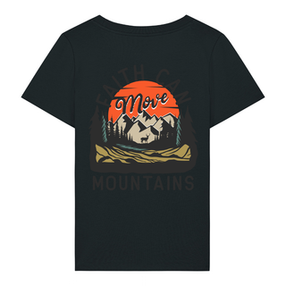 Mountains Retro Frauen Shirt BackPrint