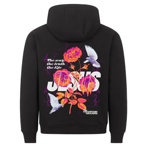 Jesus Flower Hoodie Backprint