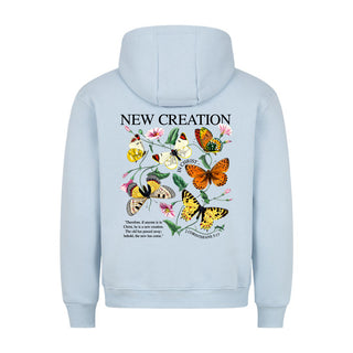 New Creation Hoodie BackPrint Detailansicht, Mountain Movers christliche Streetwear