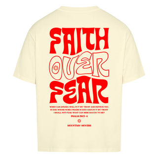 Faith over Fear Typo Oversized Shirt BackPrint