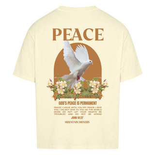 Peace Dove Flower Oversized Shirt BackPrint