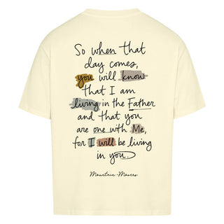 Living in the Father Oversized Shirt BackPrint