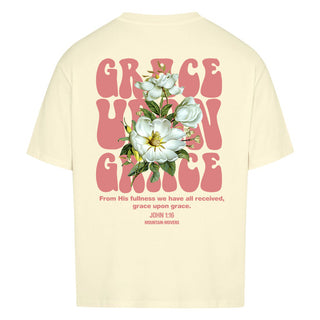 Grace upon Grace Flower Oversized Shirt BackPrint