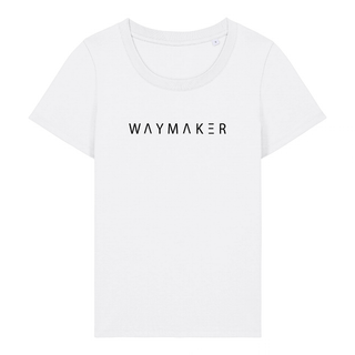 WAYMAKER Frauen T-Shirt Detailansicht, Mountain Movers christliche Streetwear