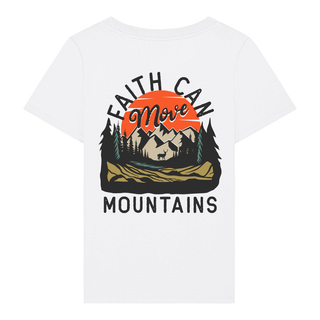 Mountains Retro Frauen Shirt BackPrint, christliche Streetwear von Mountain Movers