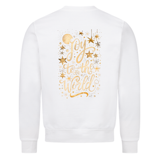 Joy to the World gouden kerstsweatshirt