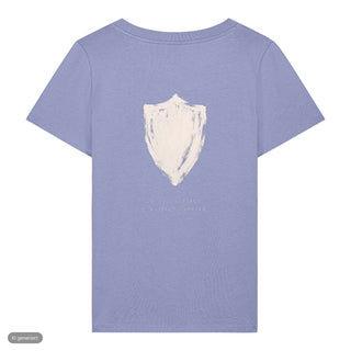 He Spoke First Frauenshirt, Lavendel, Rückseite